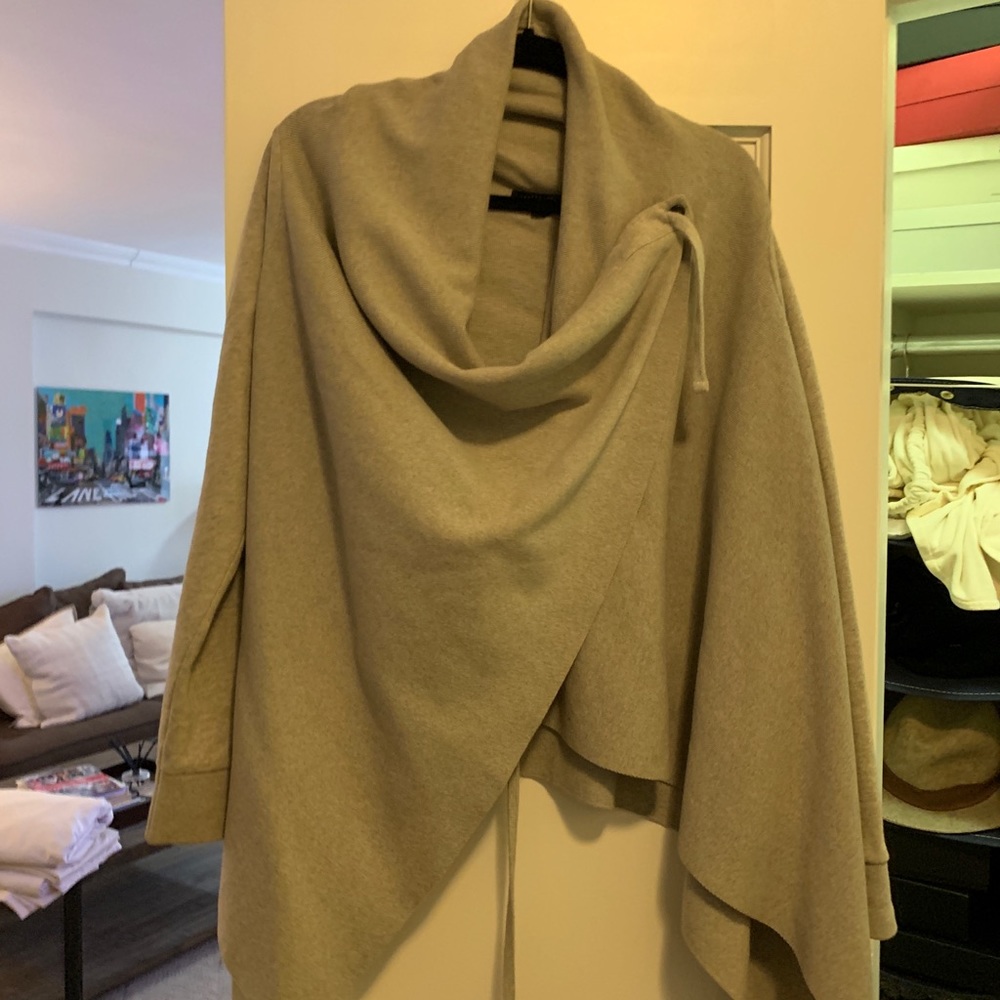 Open sweatshirt wrap cardigan